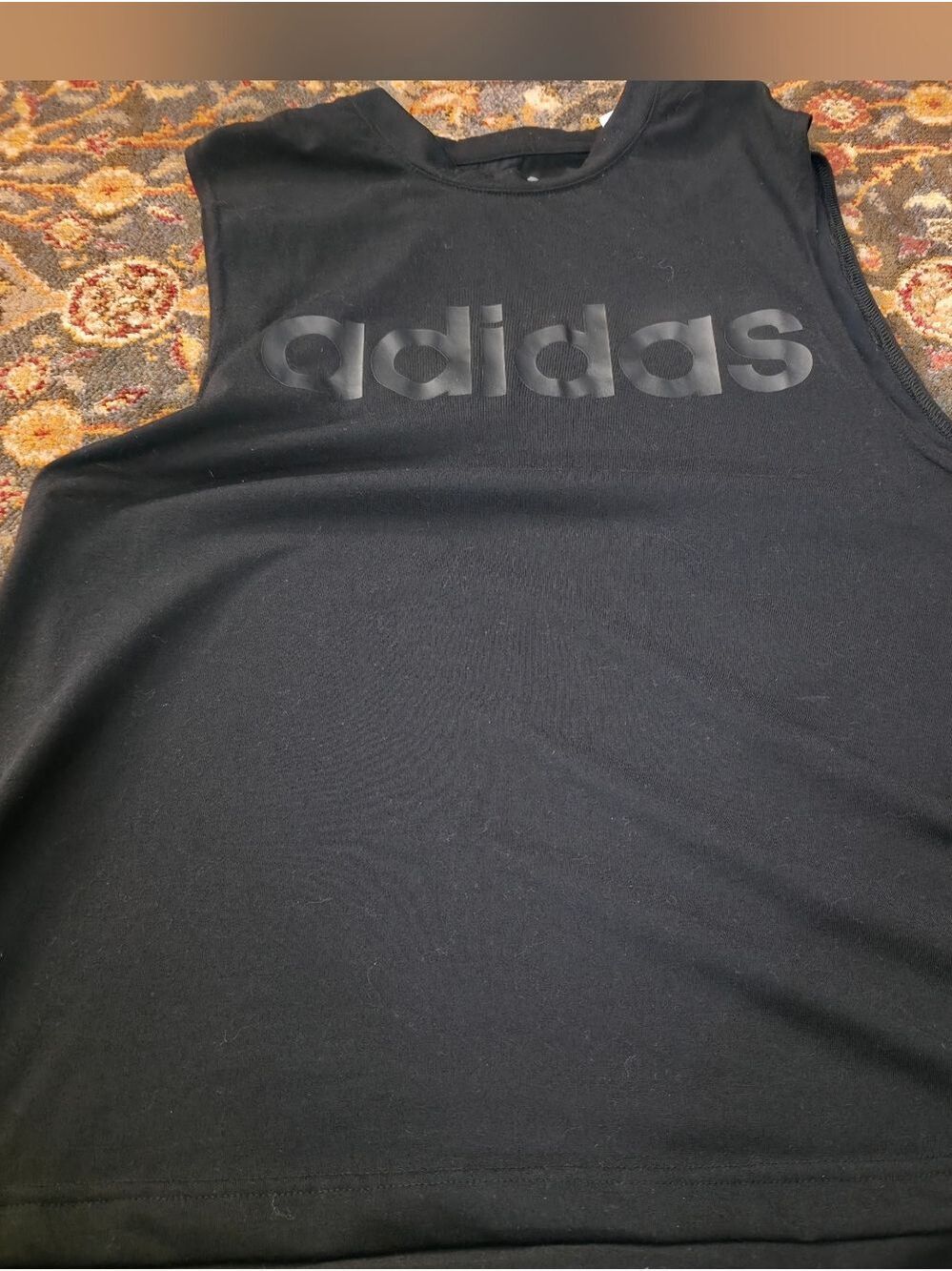 4/$25 Deal! Adidas Black Sleeveless Training Tank with Gloss Logo